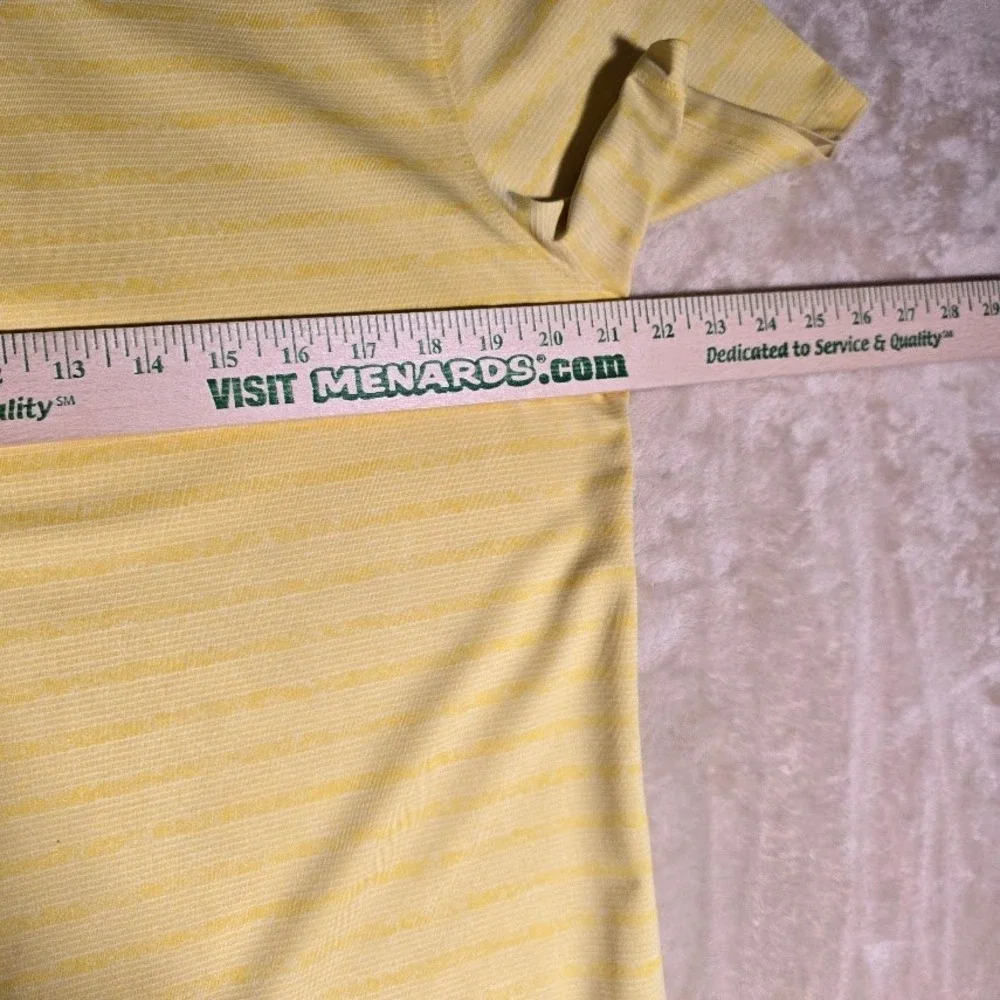 Nike Dri-FIT Polo Shirt Mens M Yellow Striped The Blarney Golf Performance 994